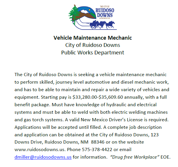 Vehicle Maintenance Mechanic